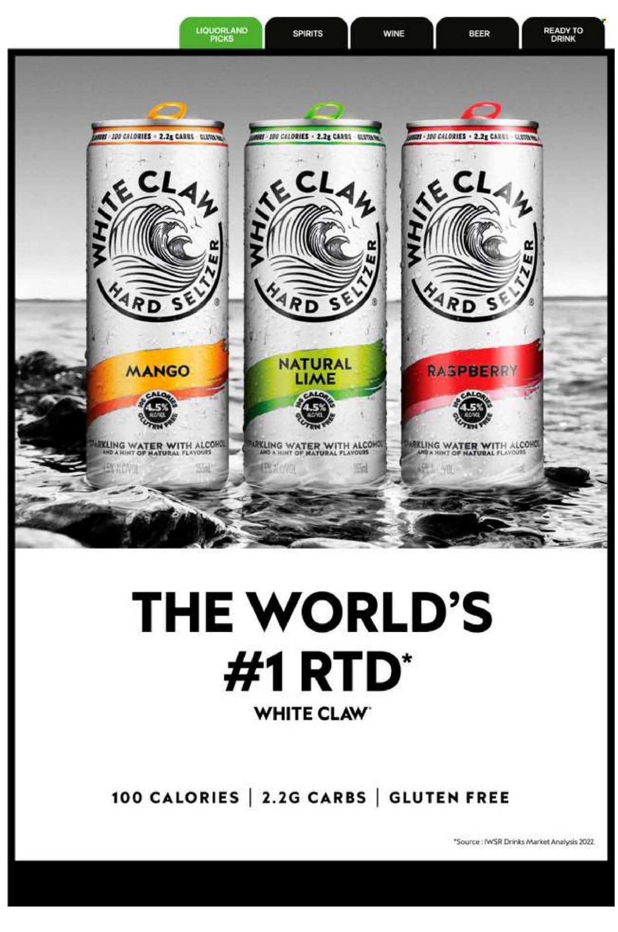 thumbnail - Liquorland mailer - 22.04.2024 - 05.05.2024 - Sales products - seltzer water, water, wine, White Claw, Hard Seltzer, beer. Page 2.