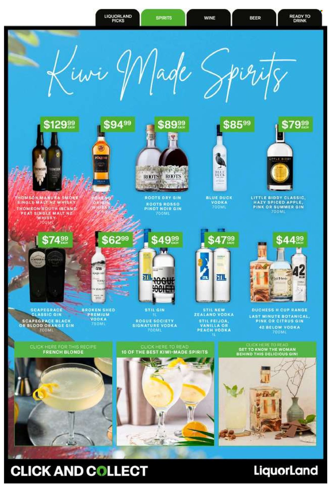 thumbnail - Liquorland mailer - 22.04.2024 - 05.05.2024 - Sales products - red wine, wine, Pinot Noir, alcohol, gin, vodka, whisky, beer. Page 3.