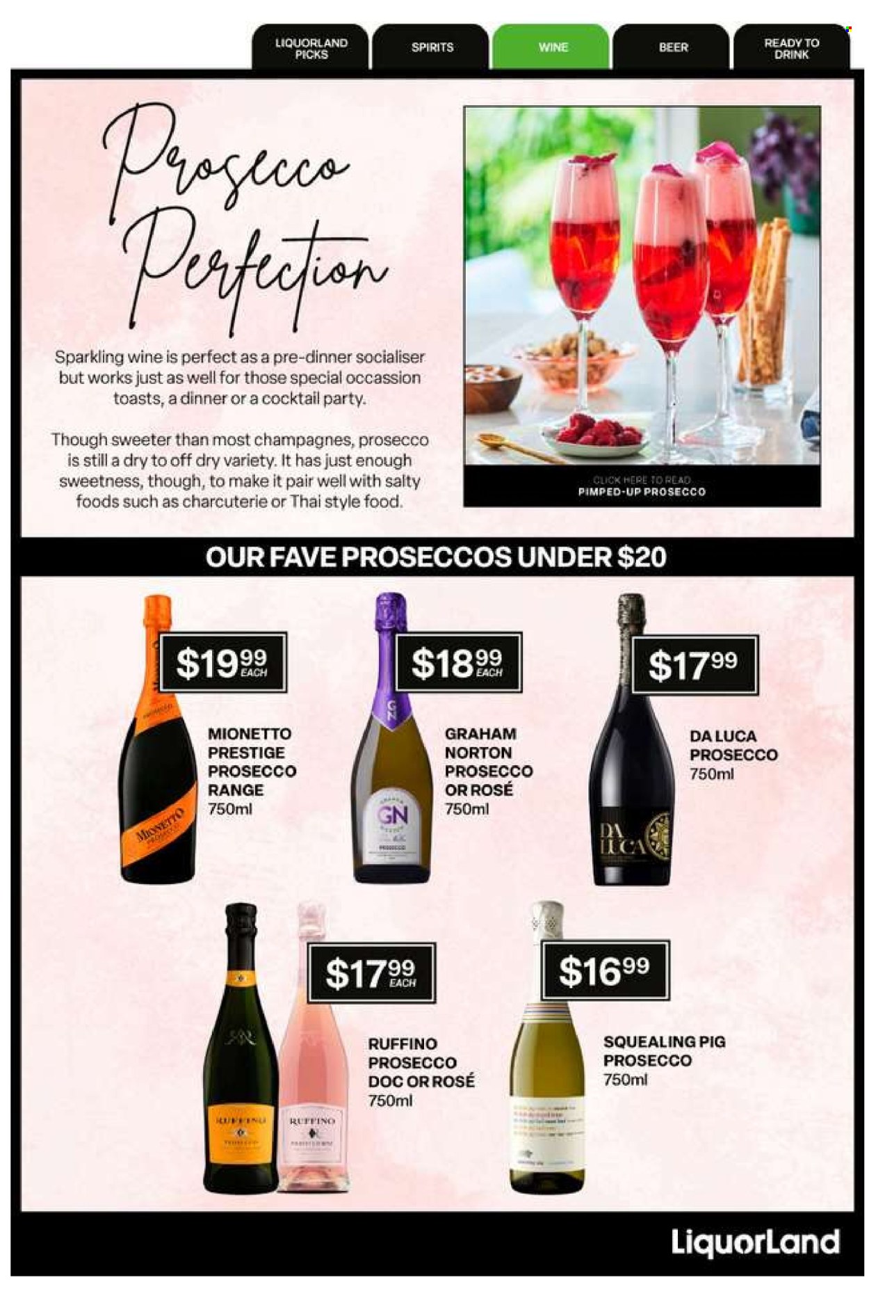 thumbnail - Liquorland mailer - 22.04.2024 - 05.05.2024 - Sales products - cocktail, sparkling wine, prosecco, wine, alcohol, beer. Page 10.