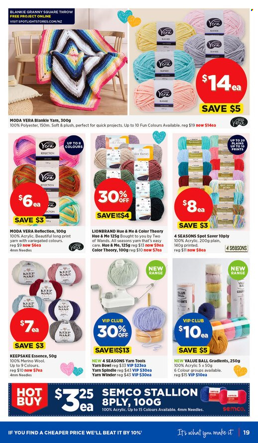 thumbnail - Spotlight mailer - 24.04.2024 - 05.05.2024 - Sales products - bowl, knitting wool, blanket. Page 19.