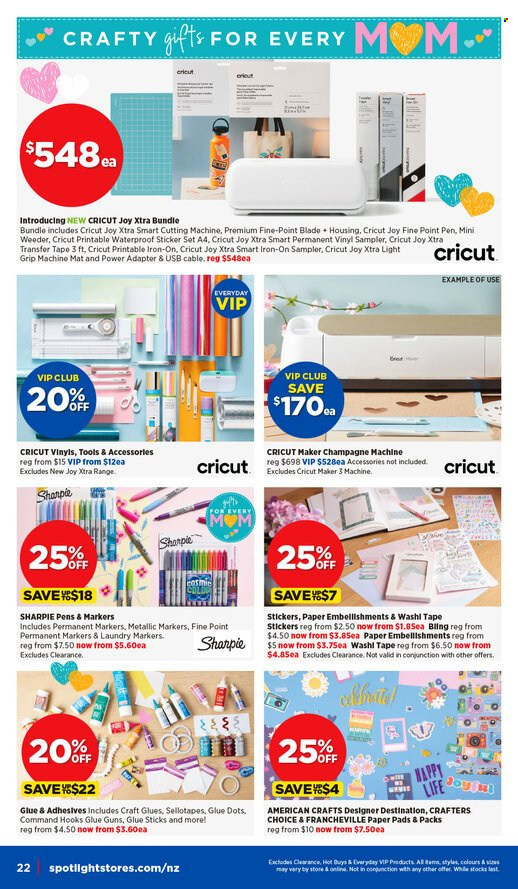thumbnail - Spotlight mailer - 24.04.2024 - 05.05.2024 - Sales products - sticker, glue stick, paper, pen, marker, sketch pad, Sharpie. Page 22.