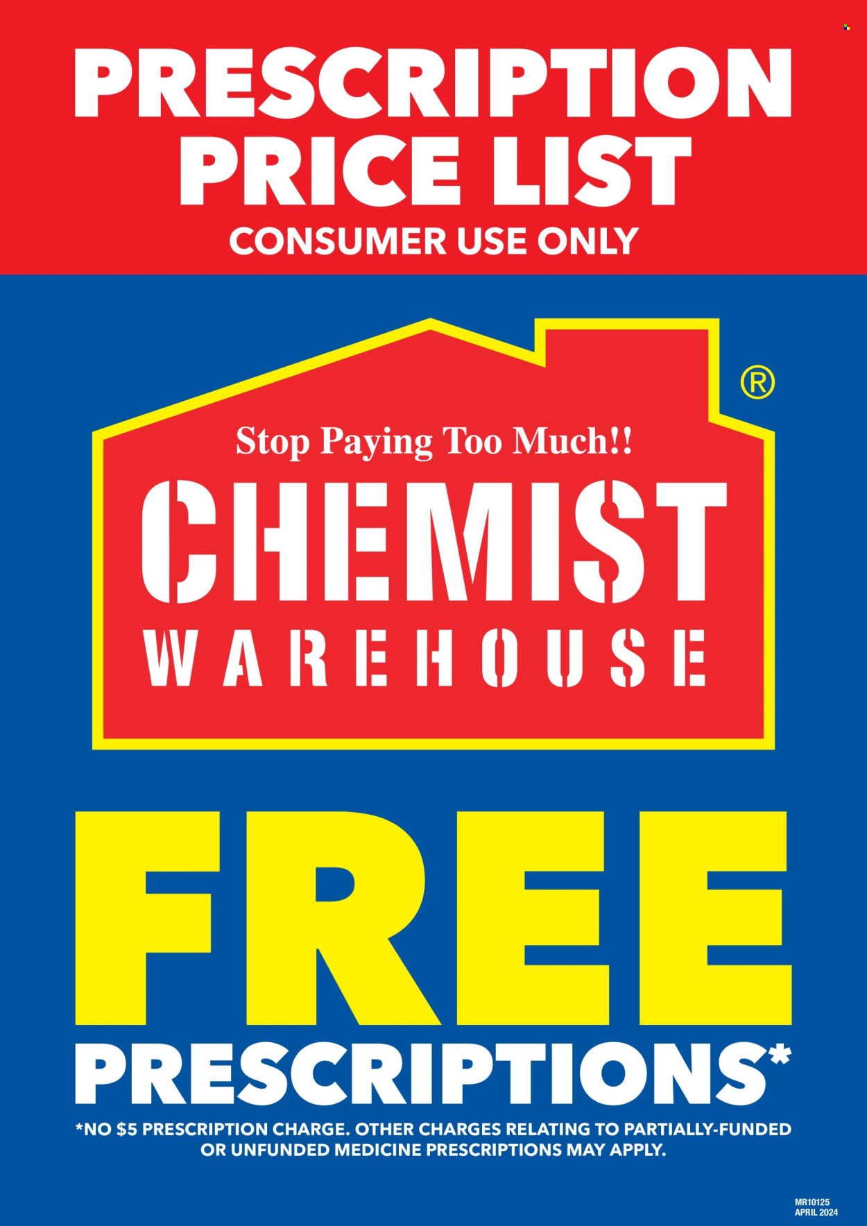 thumbnail - Chemist Warehouse mailer - Sales products - medicine. Page 1.