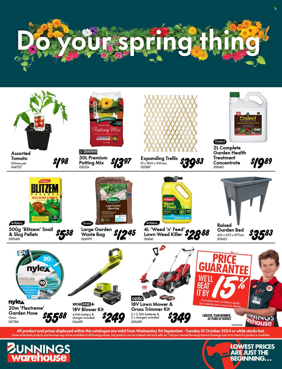 Bunnings Warehouse catalogue - 04.09.2024 - 01.10.2024. Page 1