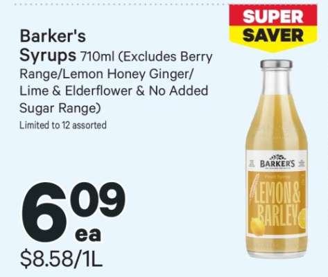 Barker's Syrups