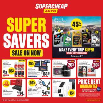 thumbnail - SuperCheap Auto catalogue - Super Savers Sale on Now