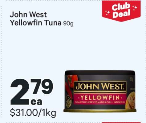 John West Yellowfin Tuna