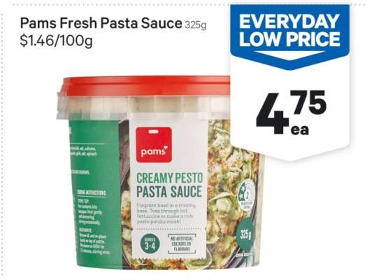 Pams Fresh Pasta Sauce