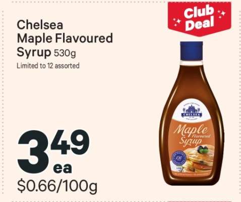Chelsea Maple Flavoured Syrup