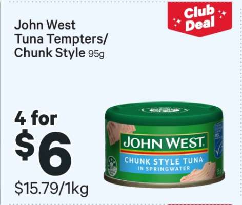 John West Tuna Tempters/Chunk Style 95g