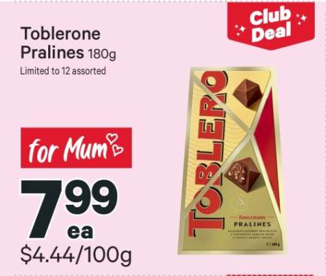 Toblerone Pralines 180g