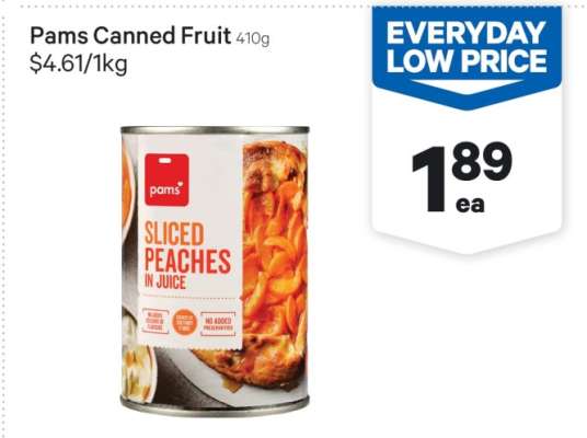 Pams Canned Fruit