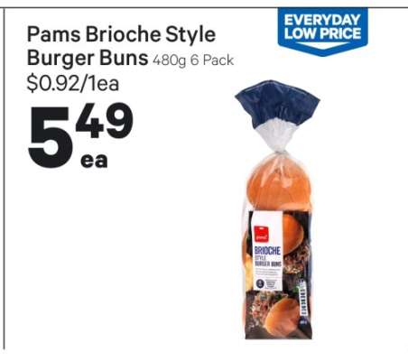 Pams Brioche Style Burger Buns