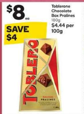 Toblerone Chocolate Box Pralines