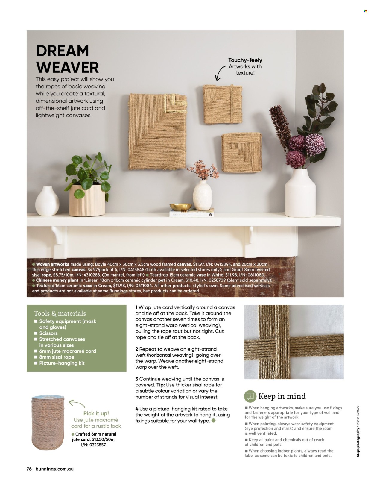Bunnings Warehouse catalogue. Page 1