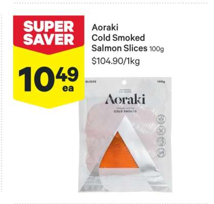 Aoraki Cold Smoked Salmon Slices 100g