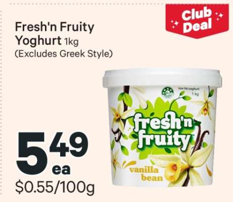 Fresh'n Fruity Yoghurt