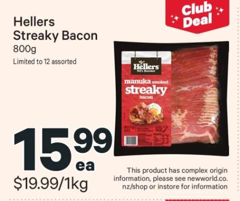Hellers Streaky Bacon