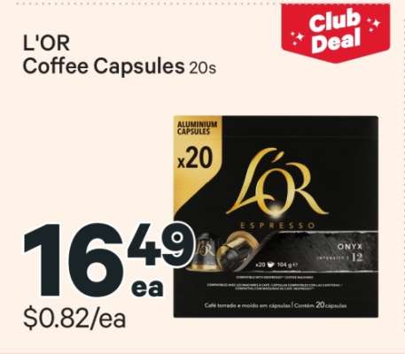 L’OR Coffee Capsules 20s