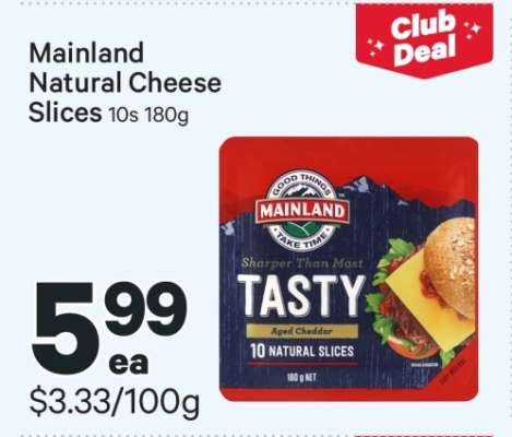 Mainland Natural Cheese Slices