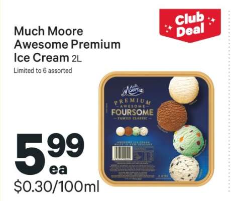Much Moore Awesome Premium Ice Cream 2L