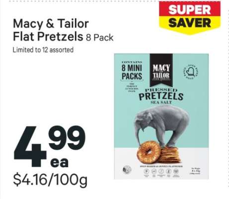 Macy & Tailor Flat Pretzels 8 Pack