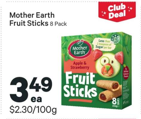 Mother Earth Fruit Sticks 8 Pack