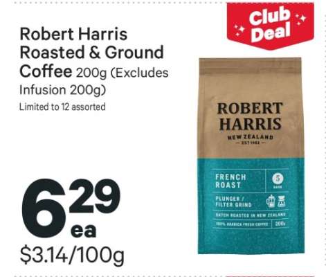 Robert Harris Roasted & Ground Coffee 200g