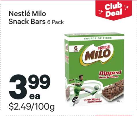 Nestlé Milo Snack Bars 6 Pack