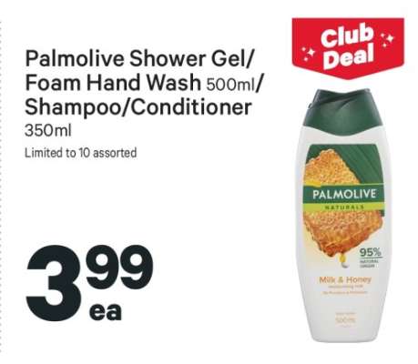 Palmolive Shower Gel/Foam Hand Wash/Shampoo/Conditioner