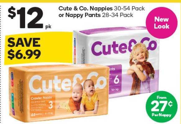 Cute & Co. Nappies or Nappy Pants