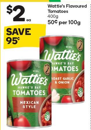 Wattie’s Flavoured Tomatoes