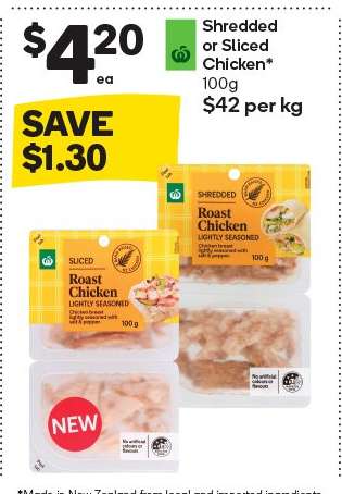 Shredded or Sliced Chicken
