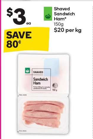 Shaved Sandwich Ham
