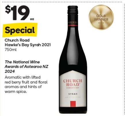 Church Road Hawke’s Bay Syrah 2021