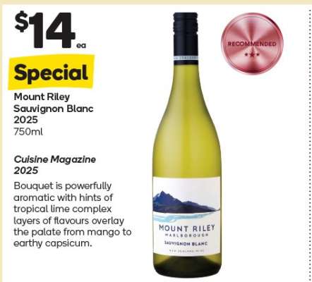 Mount Riley Sauvignon Blanc 2025
