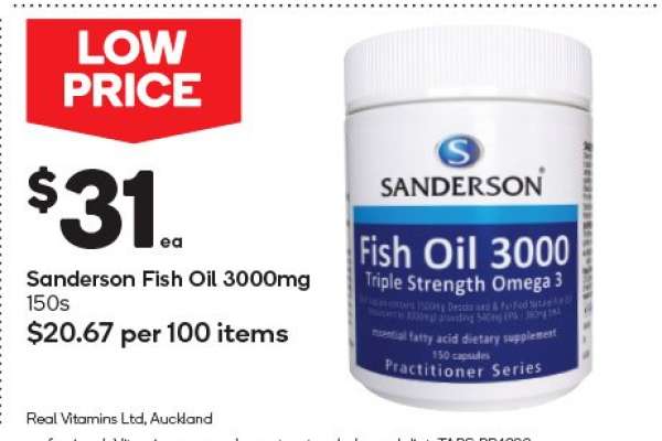 Sanderson Fish Oil 3000mg 150s