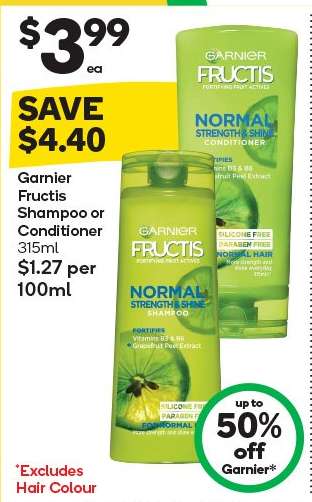 Garnier Fructis Shampoo or Conditioner