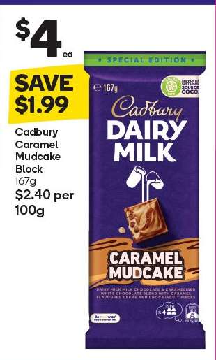 Cadbury Caramel Mudcake Block