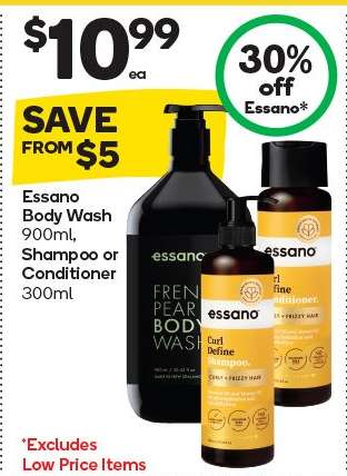 Essano Body Wash, Shampoo or Conditioner