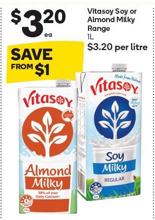 Vitasoy Soy or Almond Milky Range