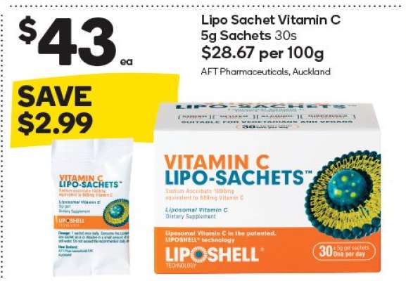 Lipo Sachet Vitamin C 5g Sachets 30s