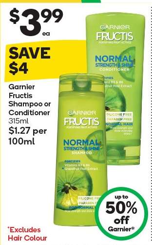 Garnier Fructis Shampoo or Conditioner