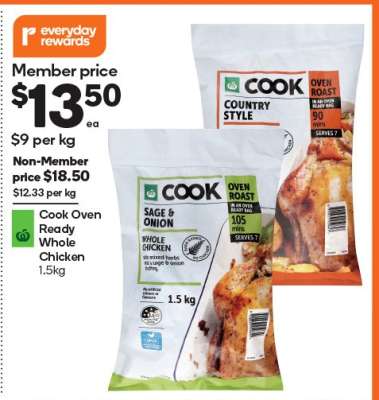 Cook Oven Ready Whole Chicken