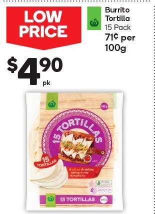 Burrito Tortilla 15 Pack