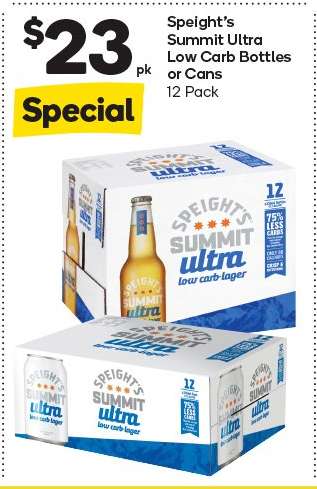 Speight's Summit Ultra Low Carb Bottles or Cans