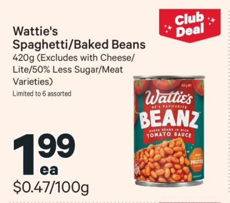 Wattie's Spaghetti/Baked Beans
