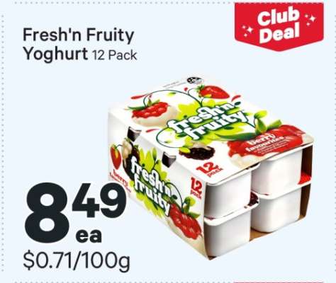 Fresh'n Fruity Yoghurt 12 Pack