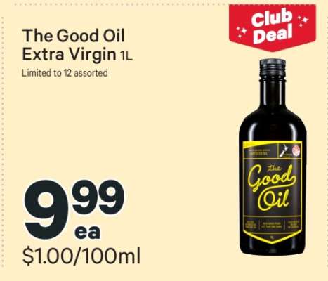 The Good Oil Extra Virgin 1L