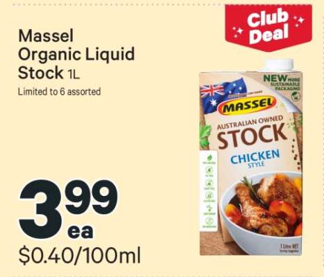 Massel Organic Liquid Stock 1L