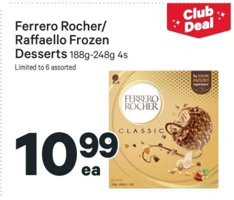 Ferrero Rocher/Raffaello Frozen Desserts